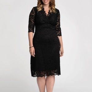 Kiyonna scalloped boudoir lace dress